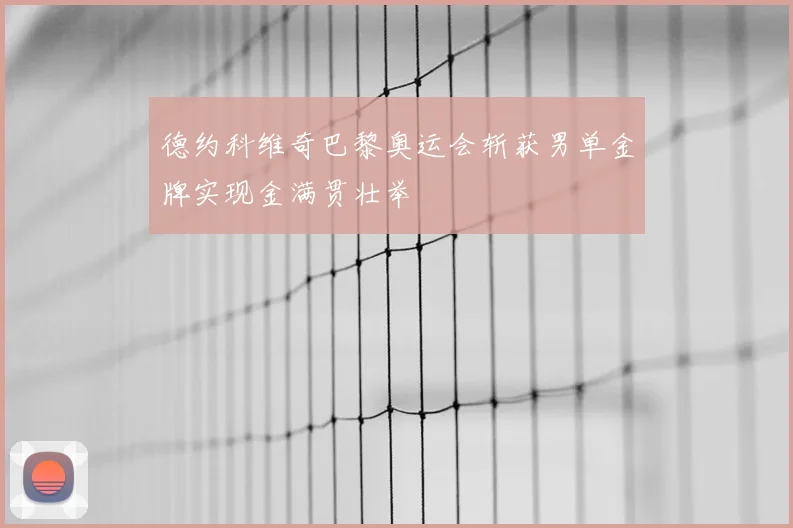 德约科维奇巴黎奥运会斩获男单金牌实现金满贯壮举